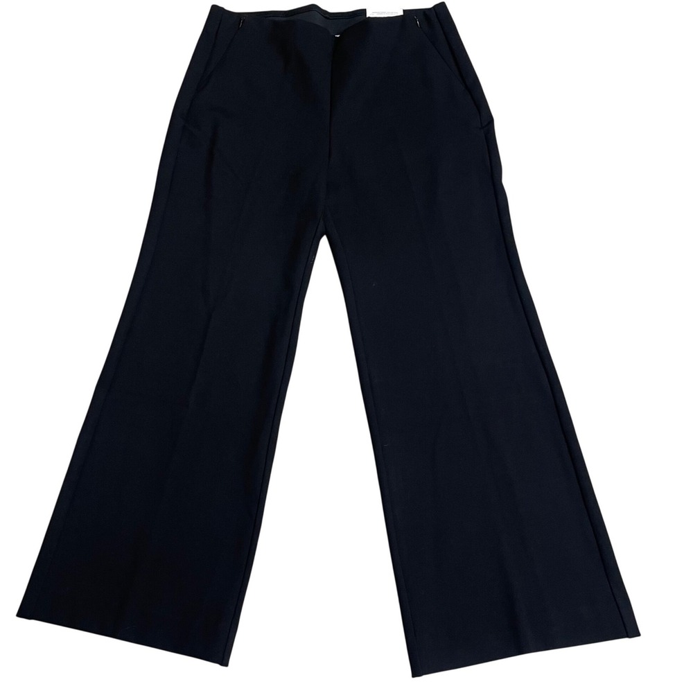 Chicos So Slimming Juliet Full Length Pants Black Wide Leg Side Zip  US 14R nwt